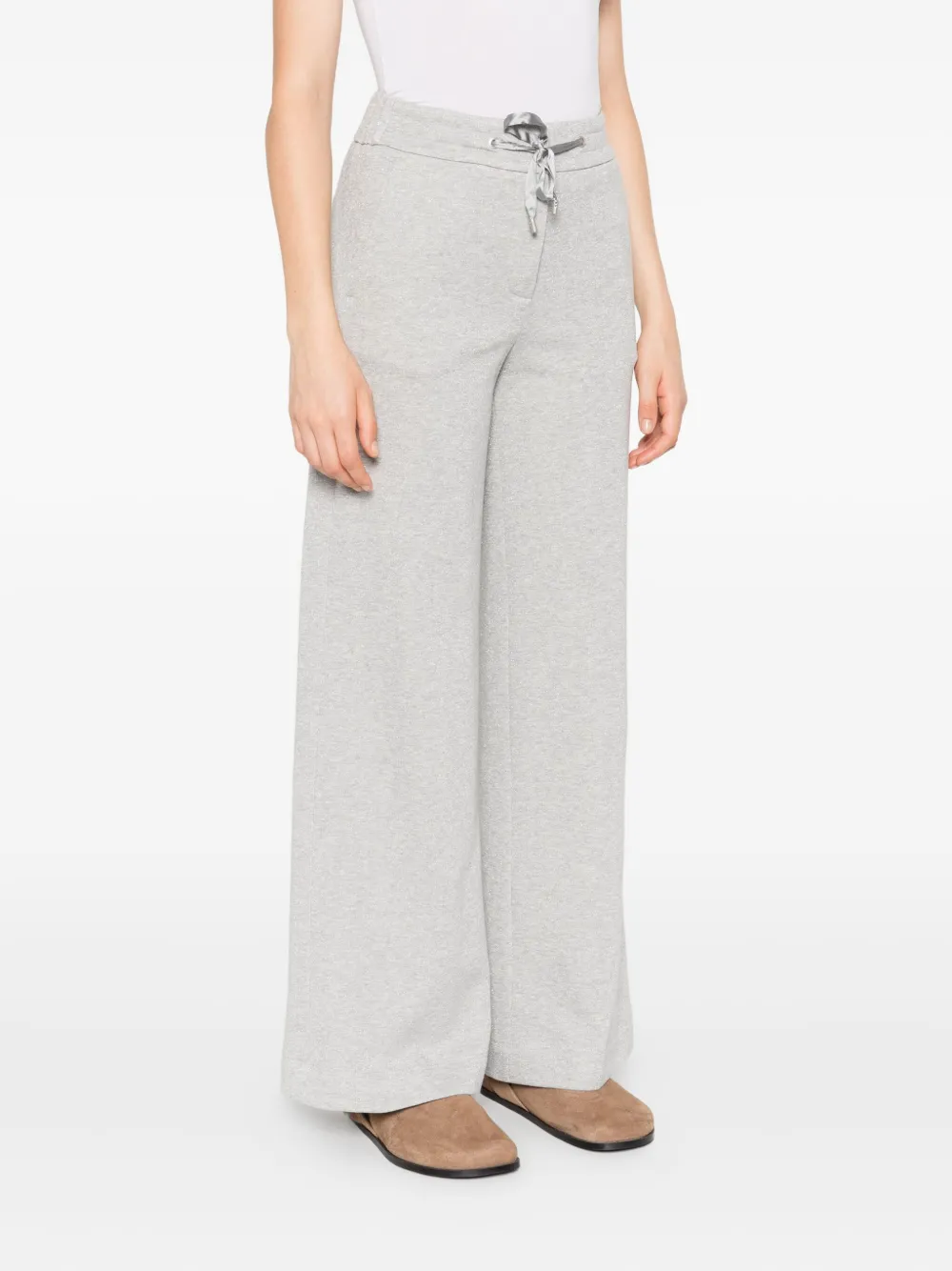 Peserico Broek met trekkoordtaille Grijs