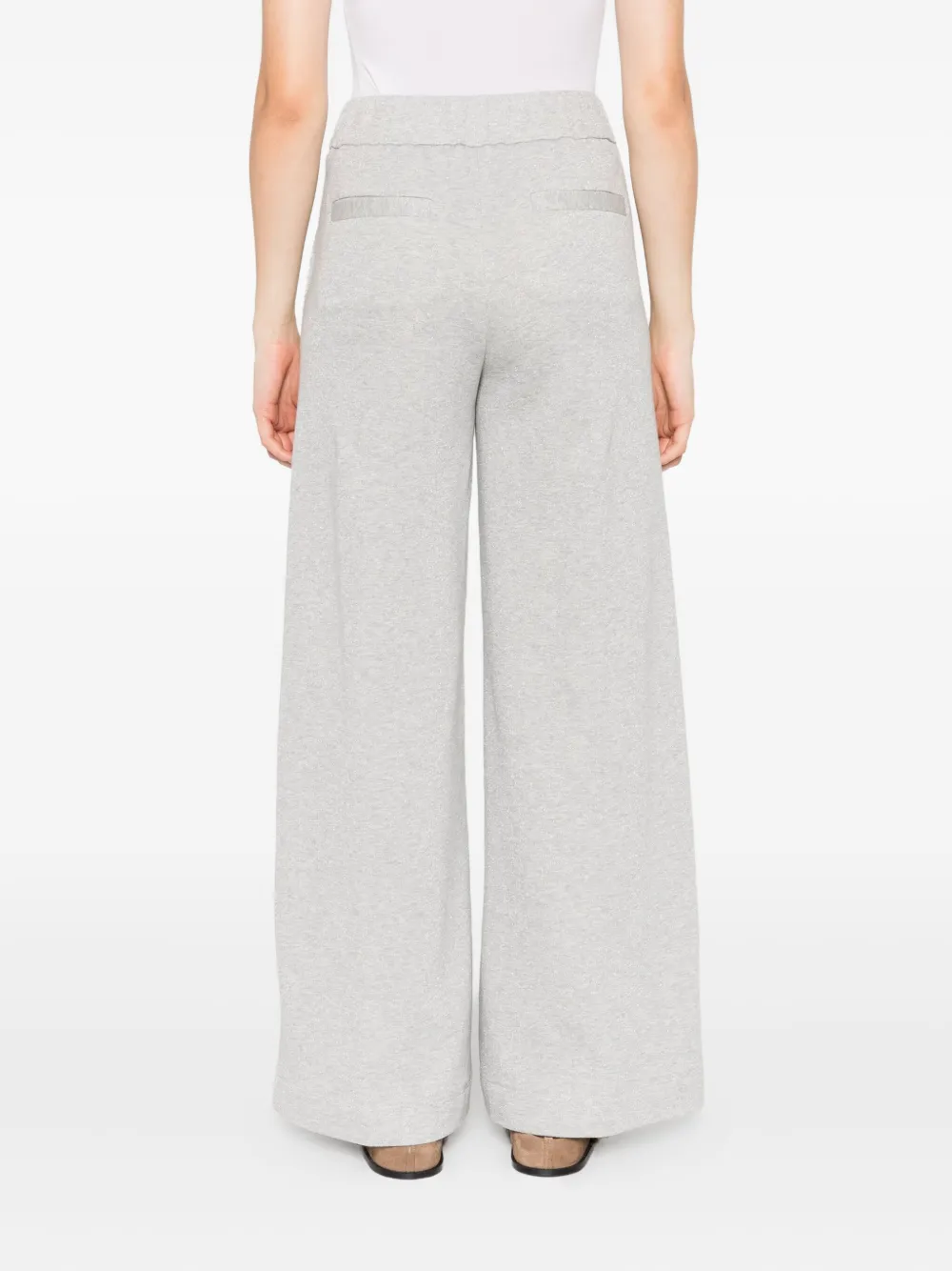 Peserico Broek met trekkoordtaille Grijs