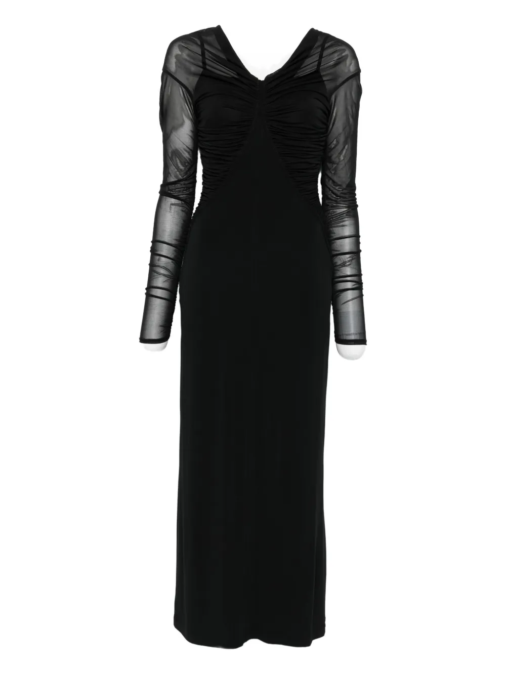 Max Mara オフショルダー ドレープ ドレス - ブラック Max Mara オフショルダー ドレープ ドレス - ブラック