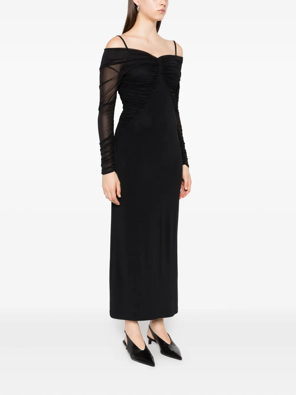 Max Mara Off-shoulder jurk Zwart