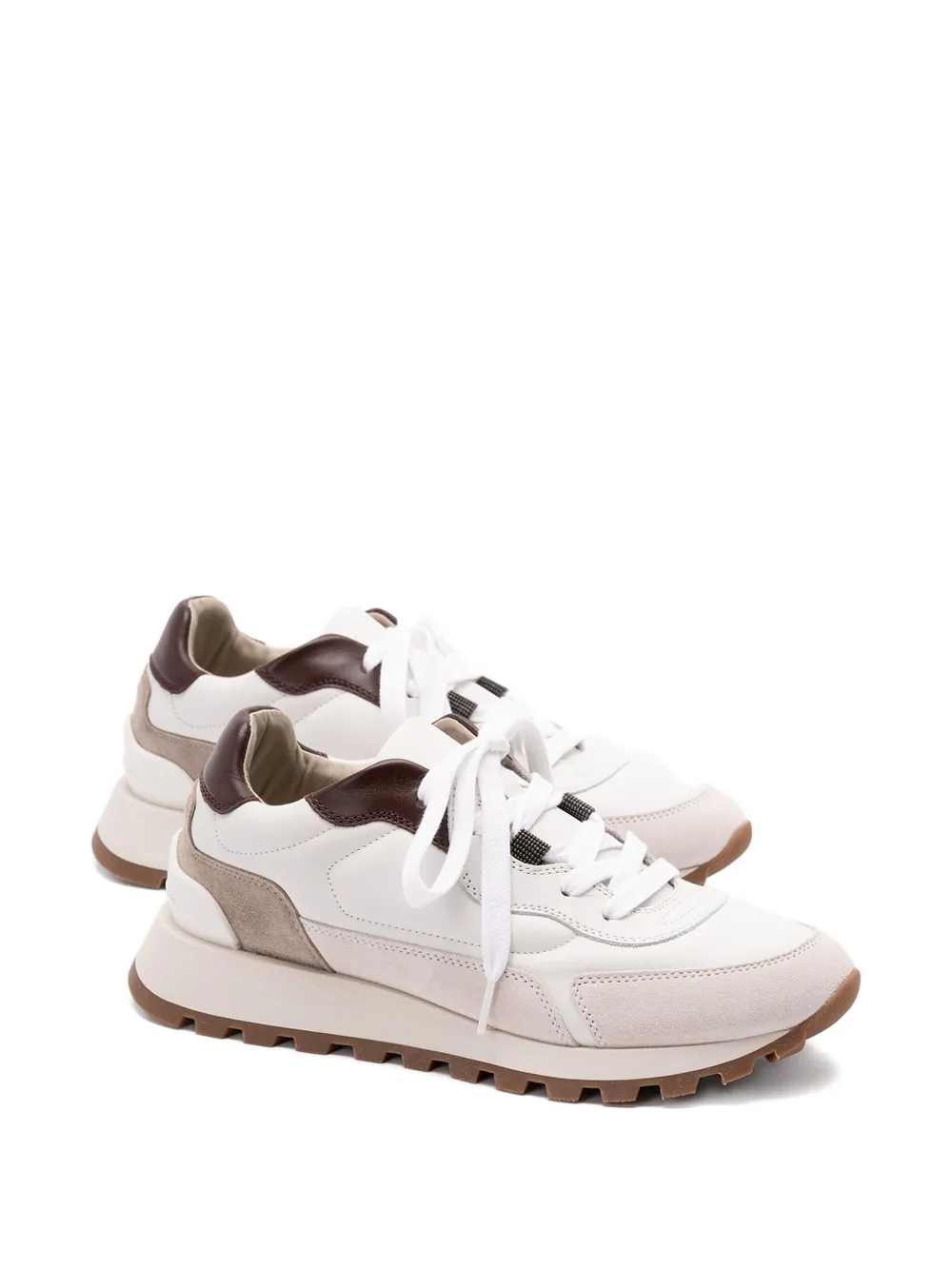 Brunello Cucinelli lace-up sneakers Wit