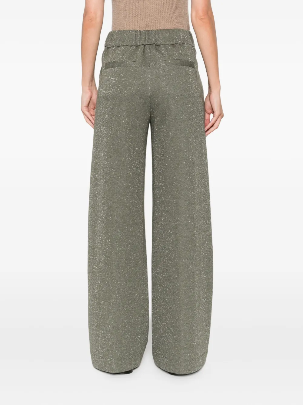 Peserico drawstring trousers Groen
