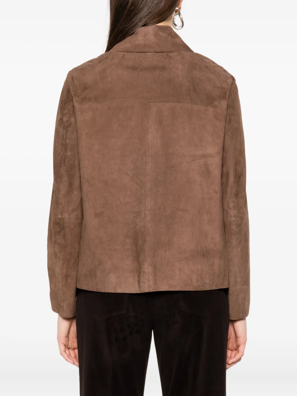 'S Max Mara Leren jack Bruin