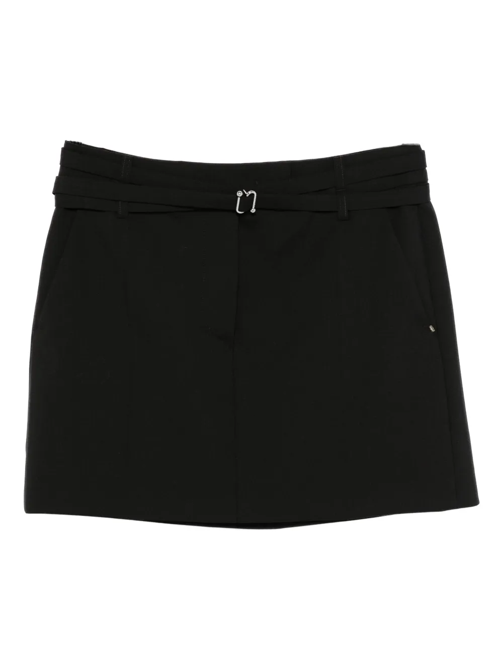 Sportmax Belted Pocket Mini Skirt In Black