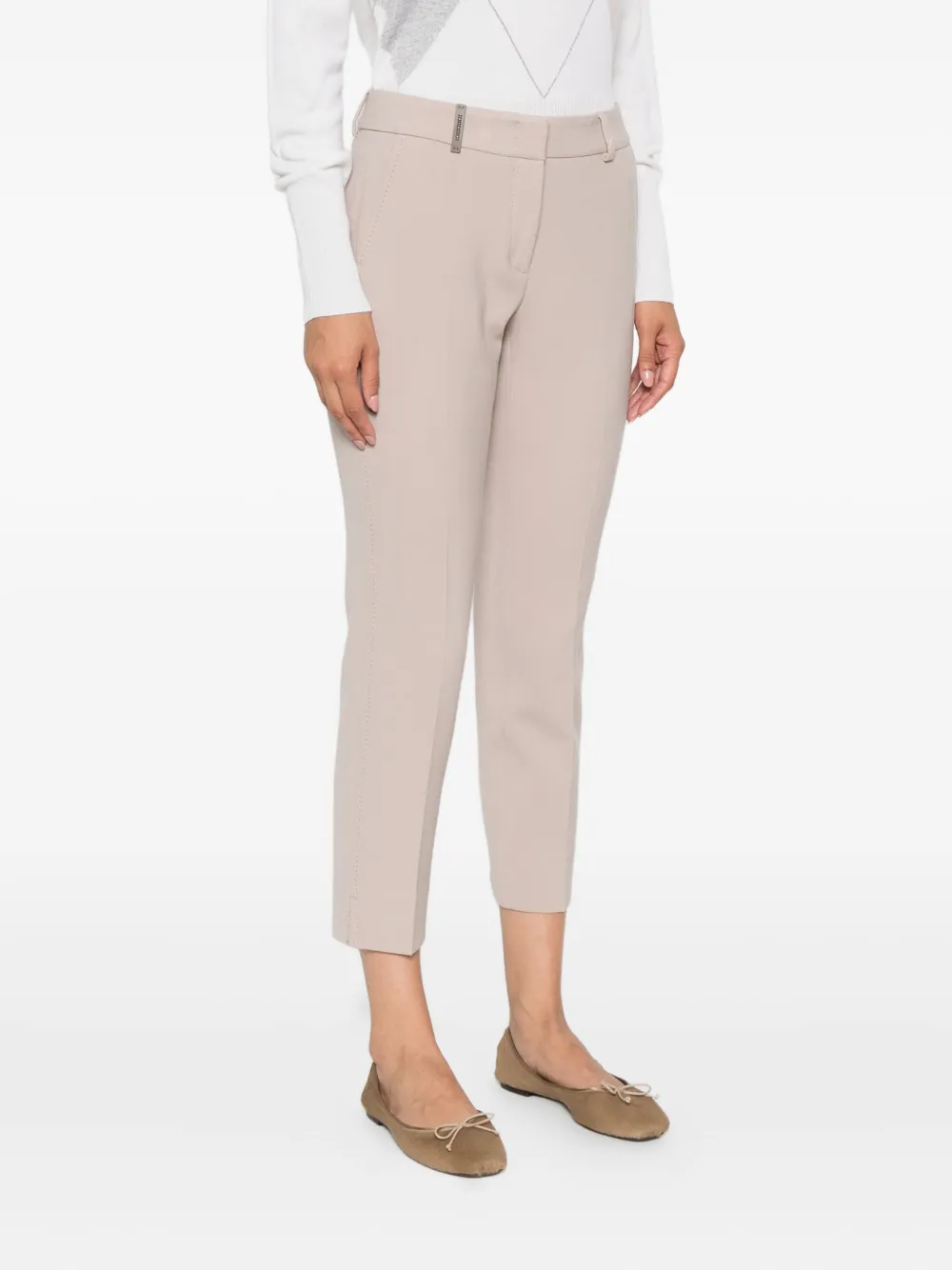 Peserico Cropped broek Beige