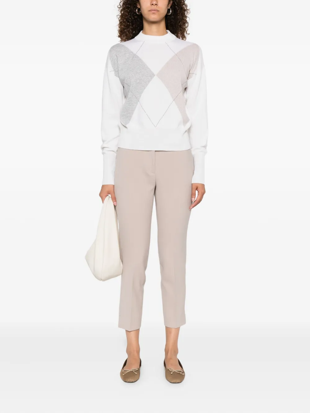 Peserico Cropped broek Beige