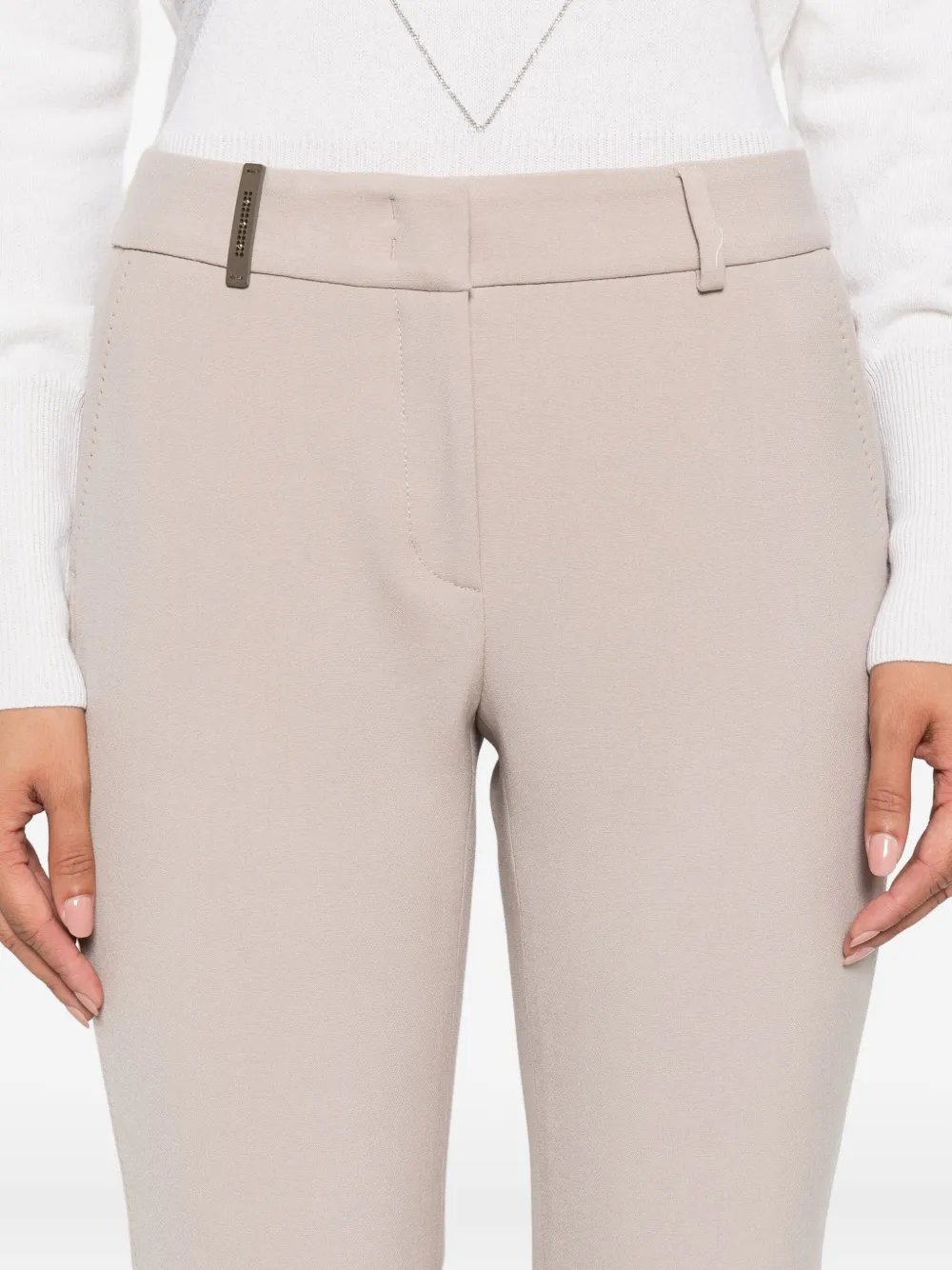 Peserico Cropped broek Beige