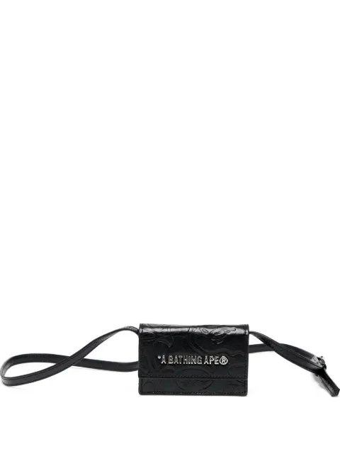 A BATHING APE® debossed messenger bag