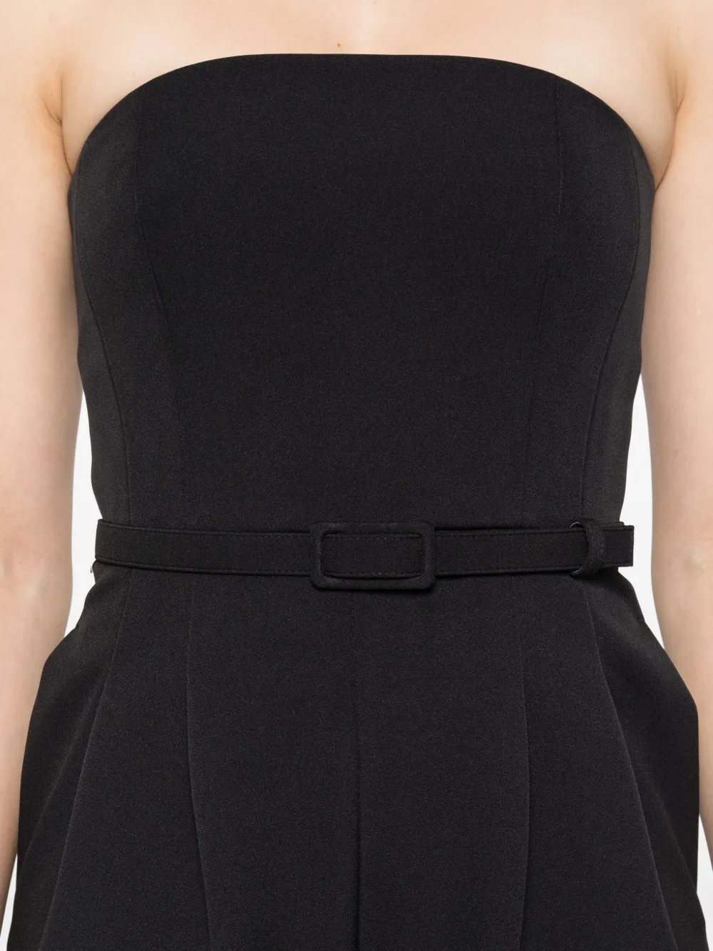 Max Mara Strapless jumpsuit met ceintuur Zwart