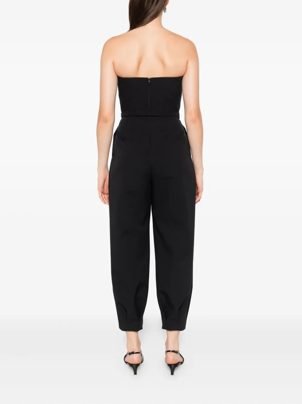 Max Mara Strapless jumpsuit met ceintuur Zwart