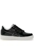 A BATHING APE® Sta Icon patent leather low-top sneakers - Black