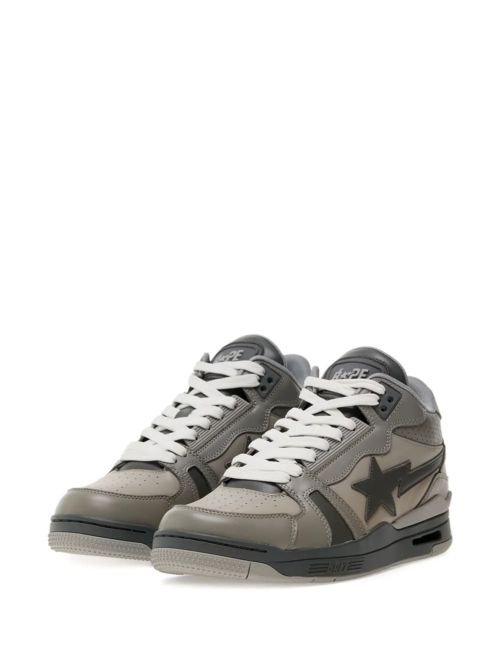 A BATHING APE Bape Clutch Sta™ #1 star-patch hi-top sneakers Grey