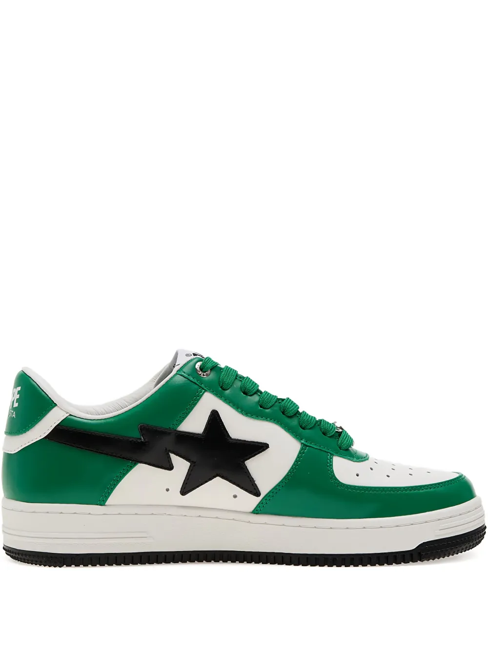 A BATHING APE Bapesta #3 M1 star-lightning bolt sneakers Green