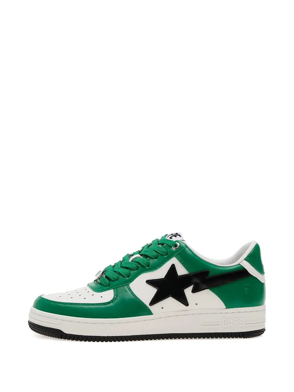 A BATHING APE Bapesta #3 M1 star-lightning bolt sneakers Green