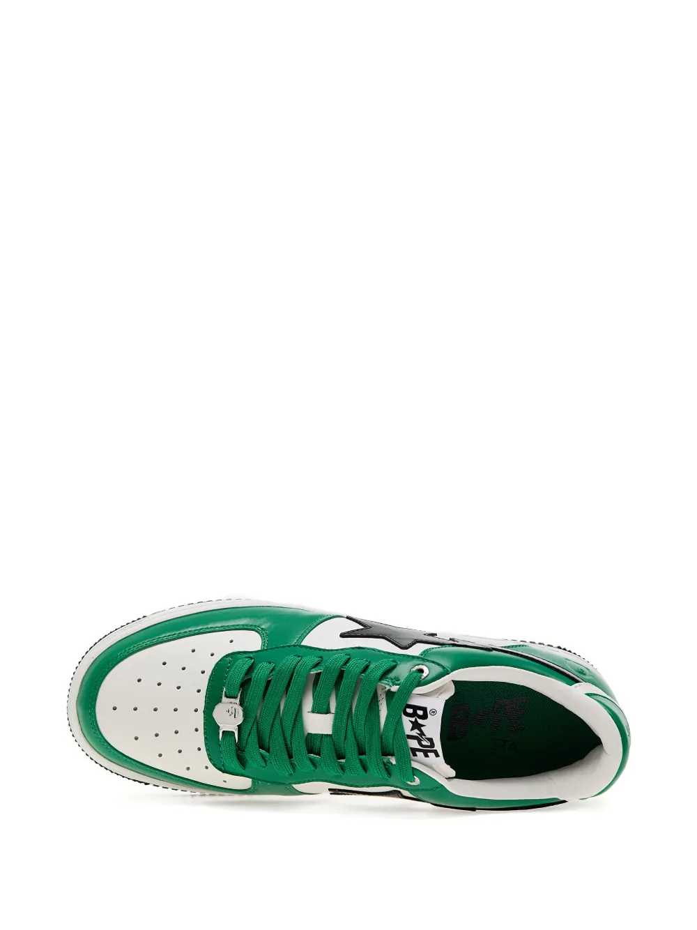 A BATHING APE Bapesta #3 M1 star-lightning bolt sneakers Green