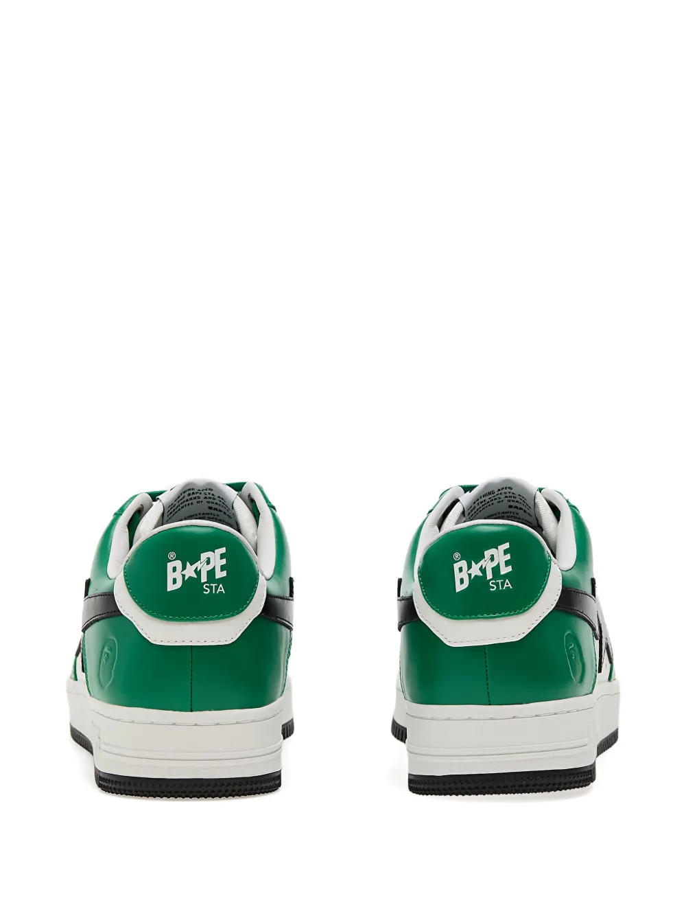 A BATHING APE Bapesta #3 M1 star-lightning bolt sneakers Green