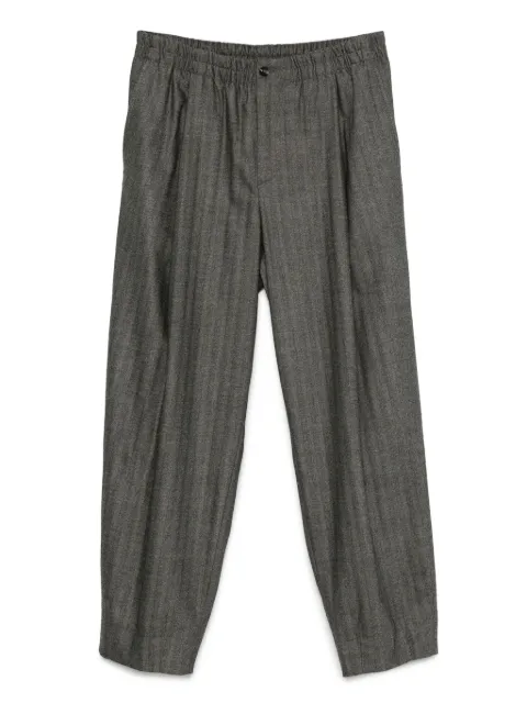 Giorgio Armani Calça espinha de peixe com cós elástico