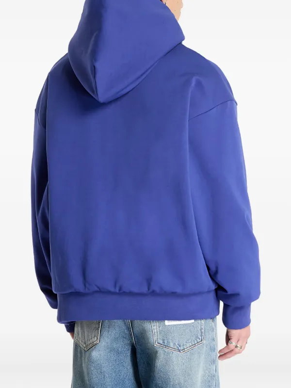 A BATHING APE® logo-print Hoodie | Blue | FARFETCH PH