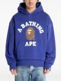 A BATHING APE® logo-print hoodie - Blue