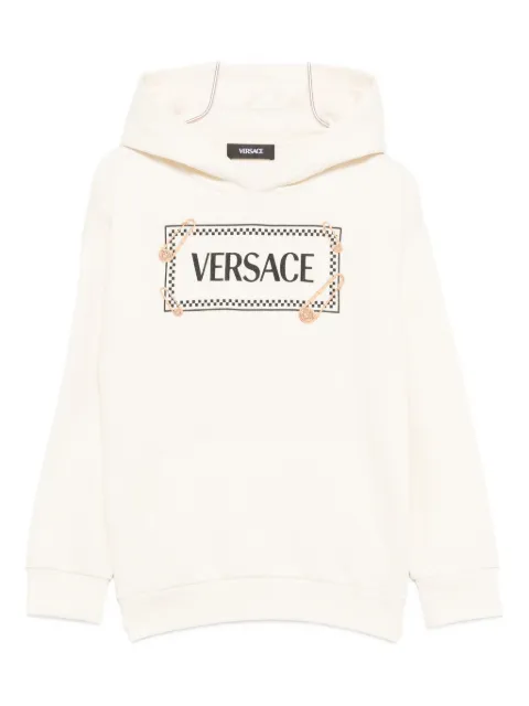Versace Kids safety-pin logo hoodie