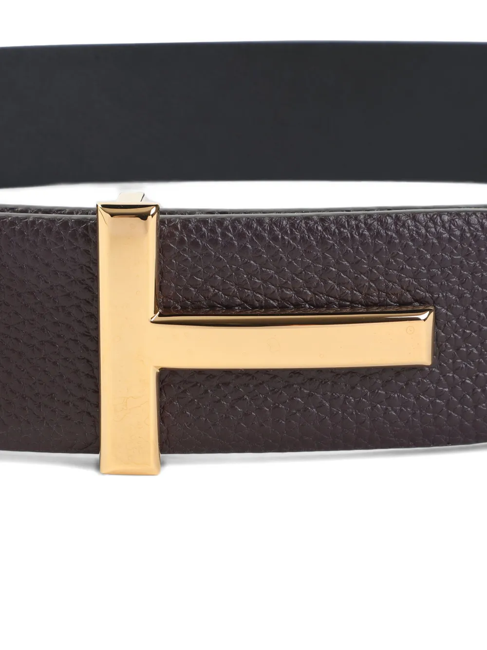 TOM FORD Leren riem met T-gesp Bruin