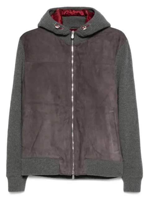 Brunello Cucinelli suede zip-up bomber jacket