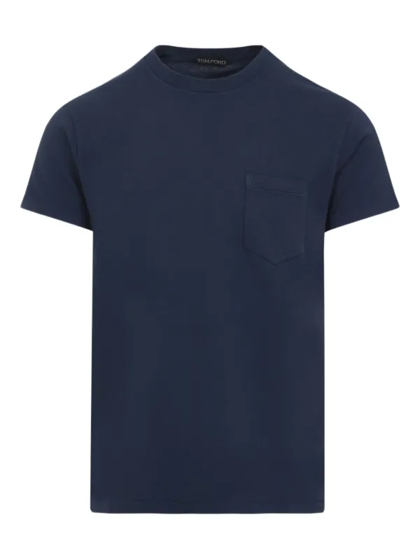 Tom Ford Patch-pocket Short-sleeve T-shirt in Blue