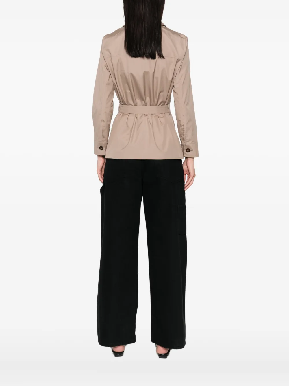 'S Max Mara belted patch-pocket blazer Beige