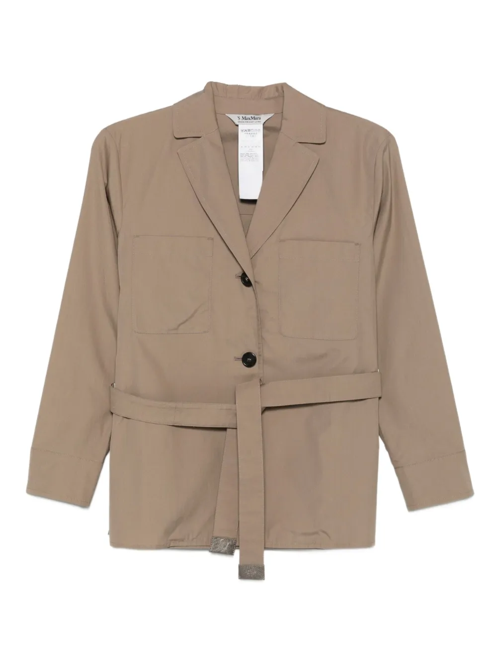'S Max Mara belted patch-pocket blazer Beige