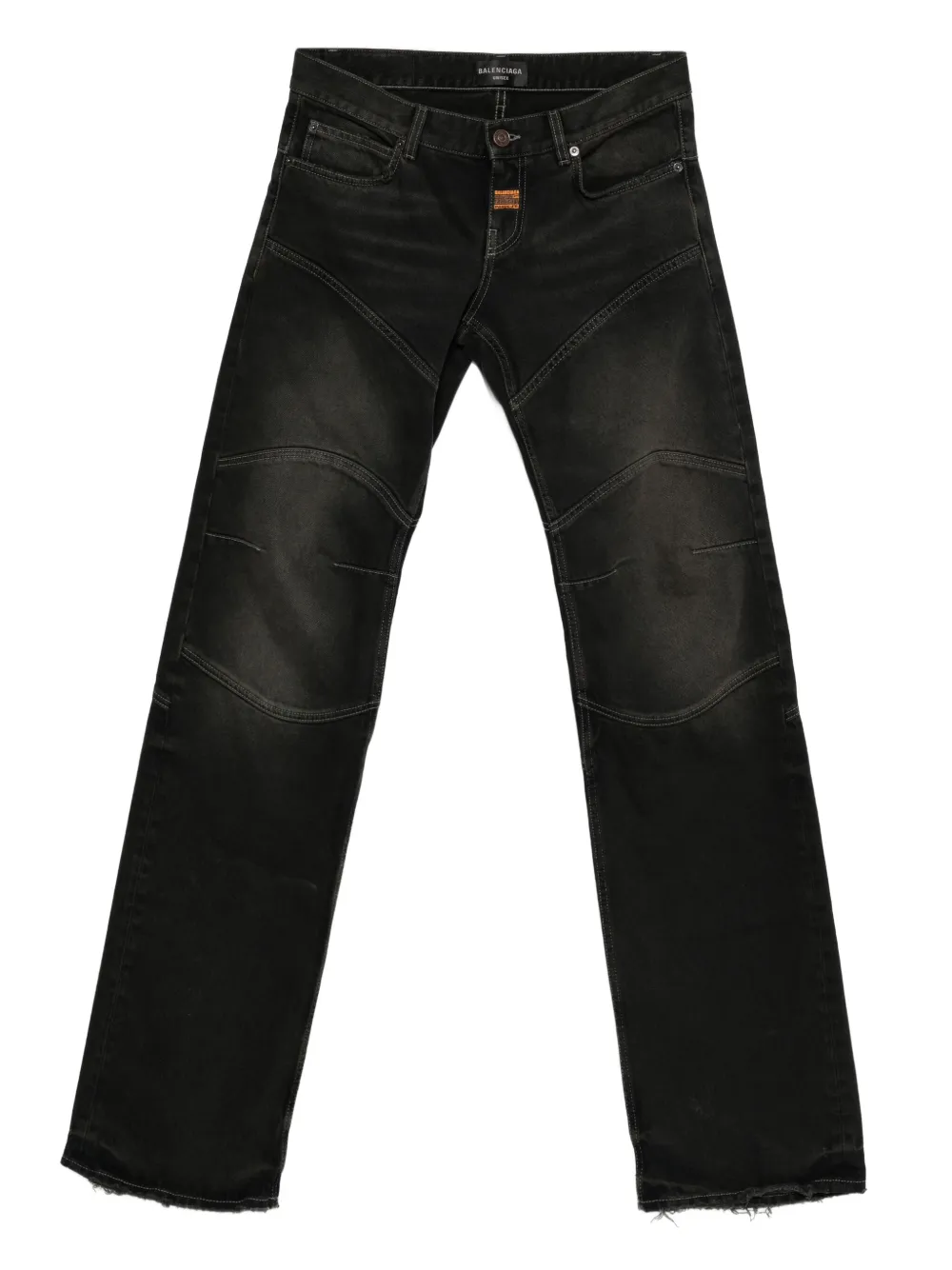 Balenciaga panelled raw-edge jeans Zwart