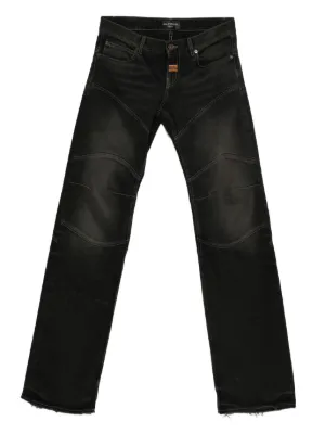 パンツ BALENCIAGA Denim trousers with frayed edges BALENCIAGA Frayed low-rise straight-leg jeans | NET-A-PORTER