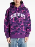 A BATHING APE® camo-print logo hoodie - Purple