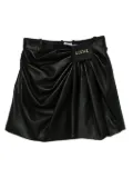 LOEWE draped leather skirt - Black