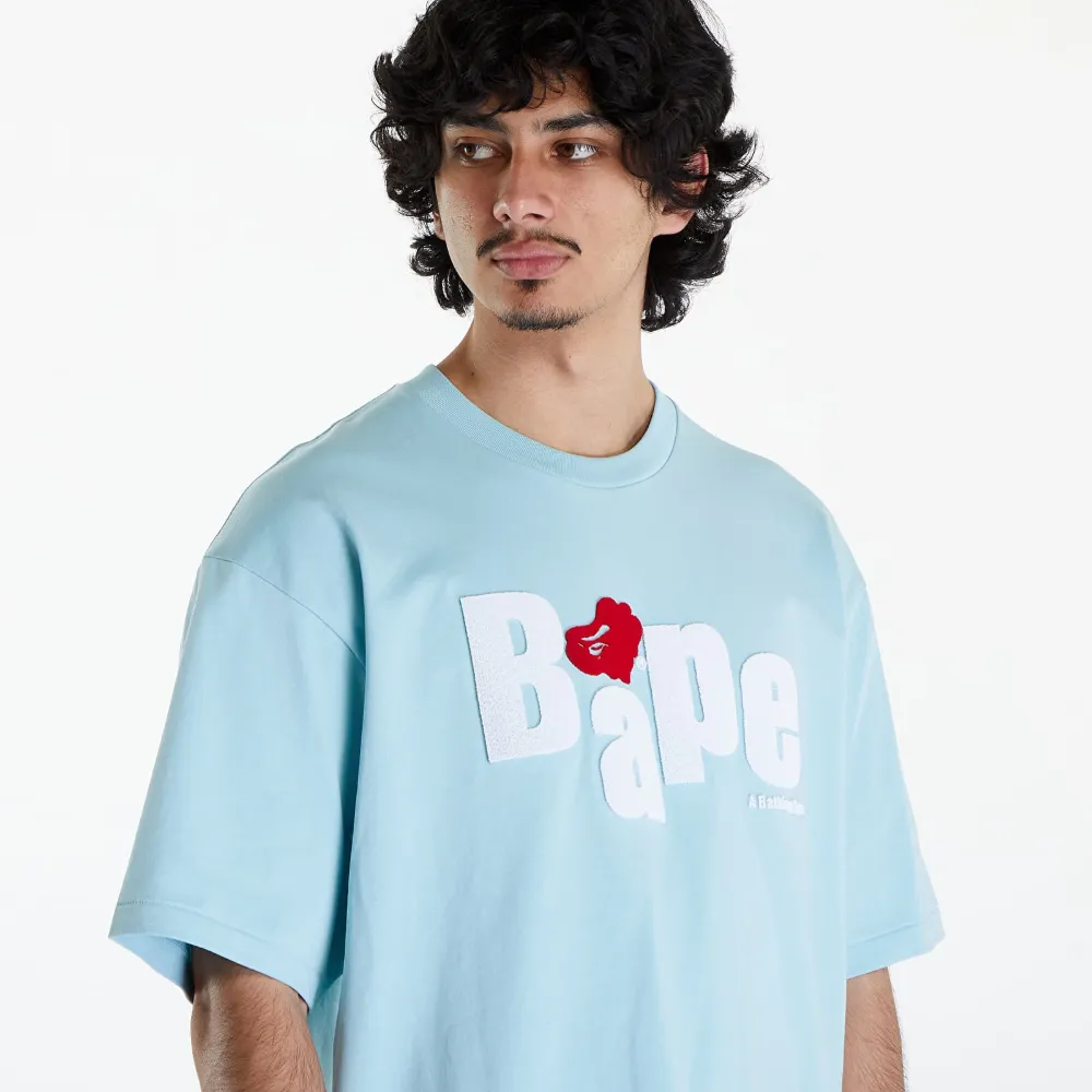A BATHING APE Heart Ape Head katoenen T-shirt Blauw