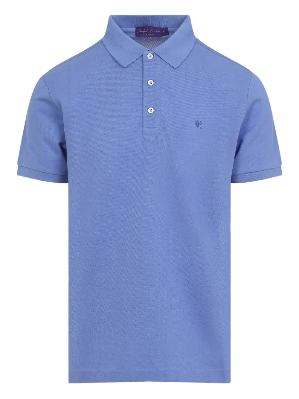Ralph Lauren Purple Label embroidered cotton polo shirt Blauw