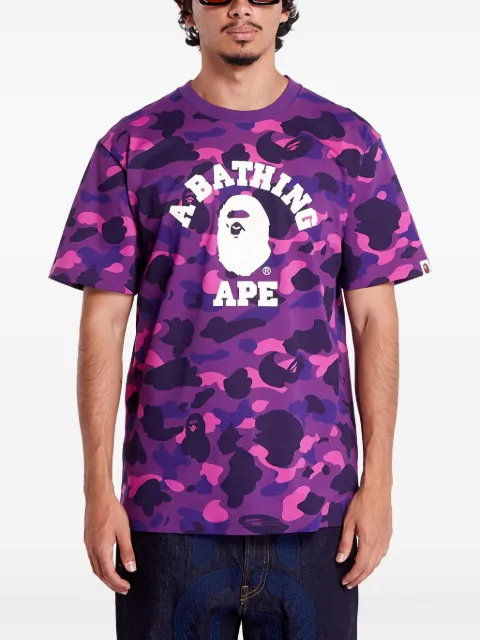 A BATHING APE® Color Camo College cotton T-shirt