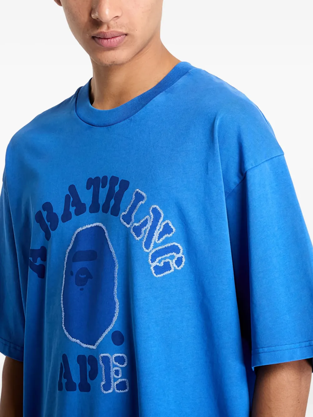 A BATHING APE T-shirt met print Blauw