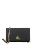 Lauren Ralph Lauren chain-strap leather cross body bag - Black