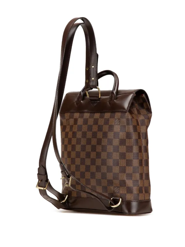 Louis Vuitton Pre-Owned 2007 Damier Ebene Soho Backpack Brown