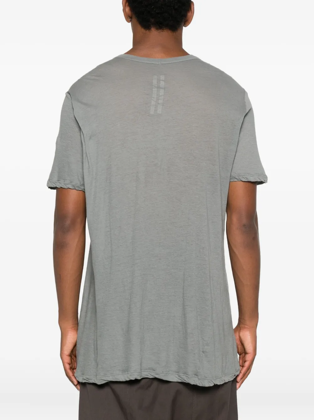 Rick Owens Level T Side-split T-shirt In Gray