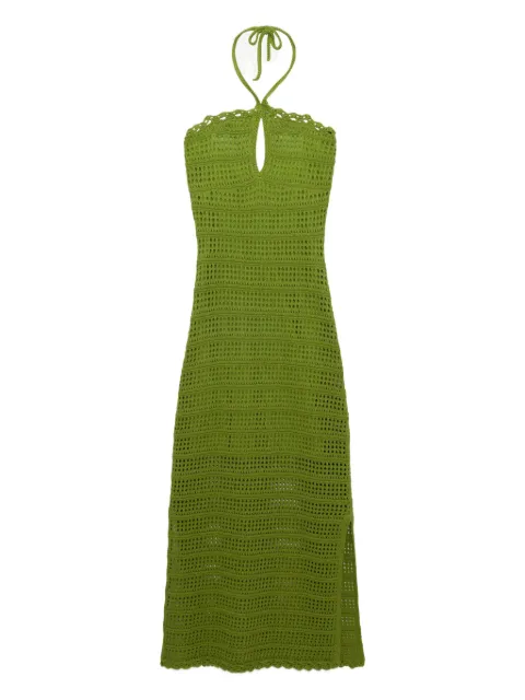 Simkhai Koah halter-neck crochet midi dress