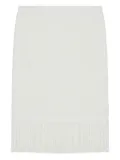 Simkhai Xavia lattice-knit fringe skirt - White