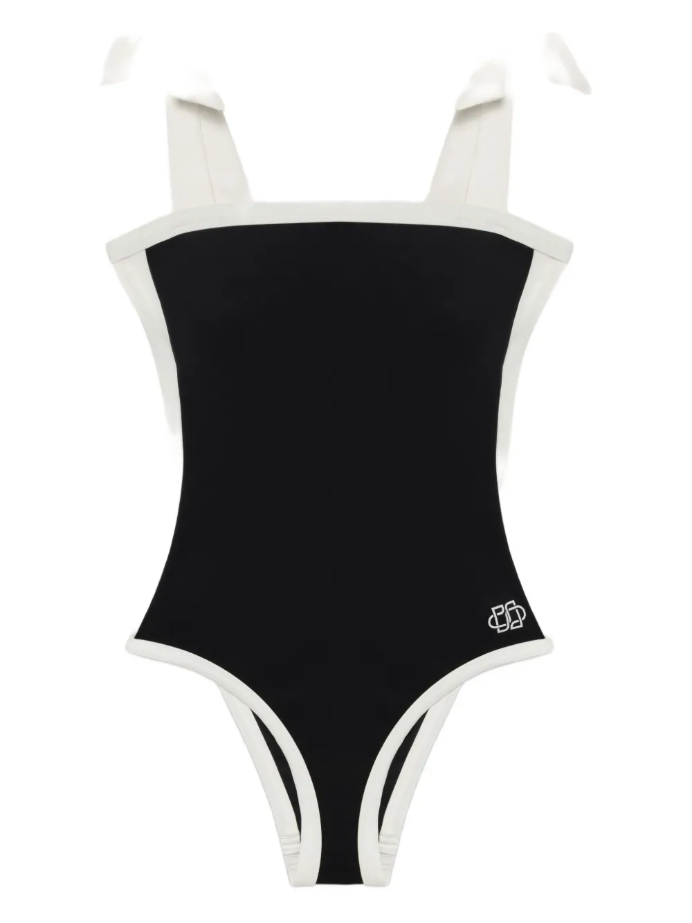 Simkhai colour-blocked tie-strap swimsuit | Black | Image 1