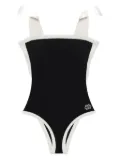 Simkhai colour-blocked tie-strap swimsuit - Black