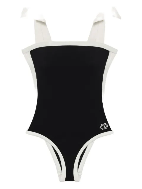 Simkhai colour-blocked tie-strap swimsuit