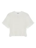 Simkhai lattice fringe top - White