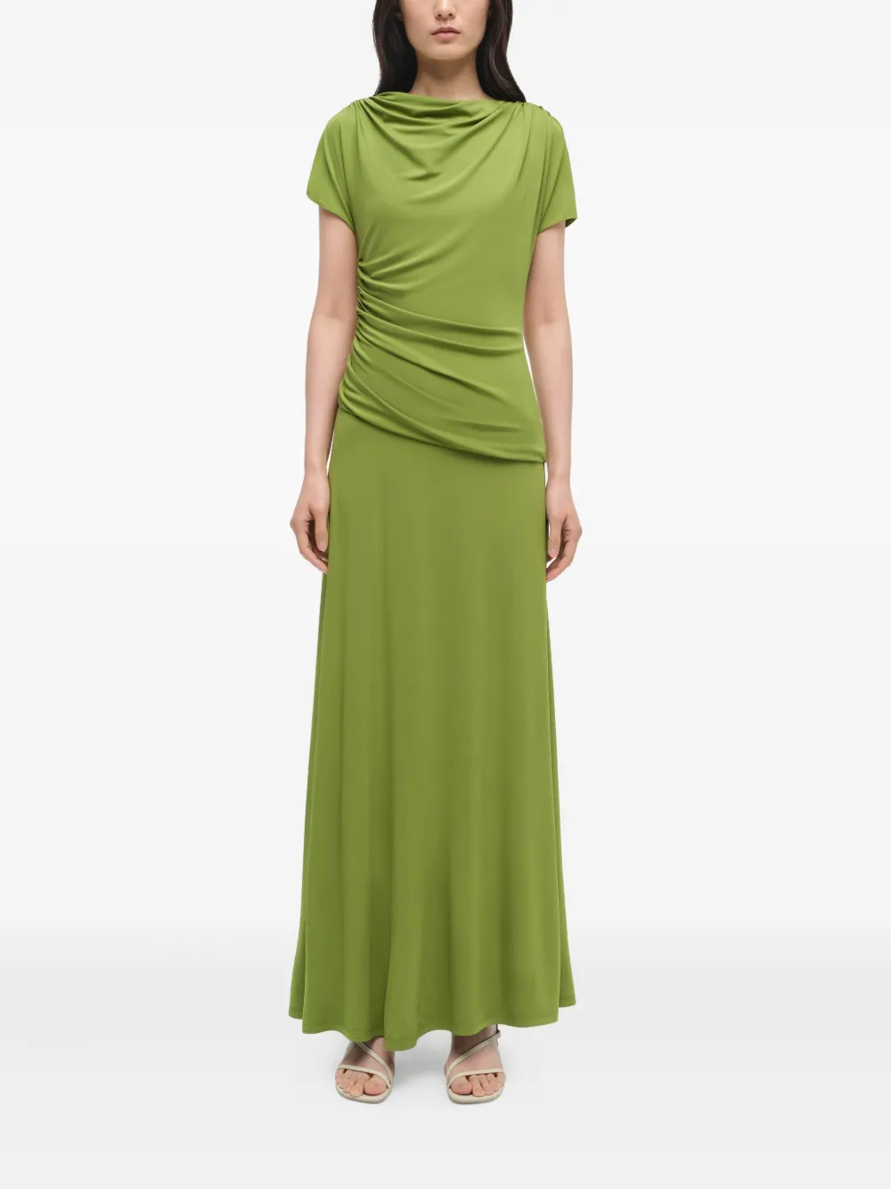 Simkhai Shanelle jersey midi-jurk met col Groen