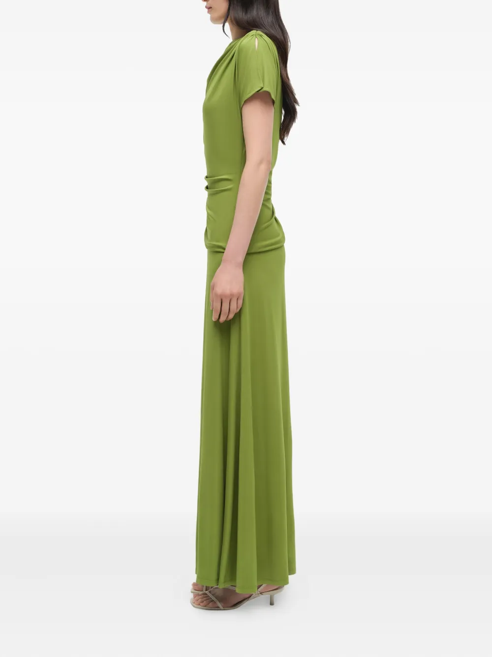 Simkhai Shanelle jersey midi-jurk met col Groen