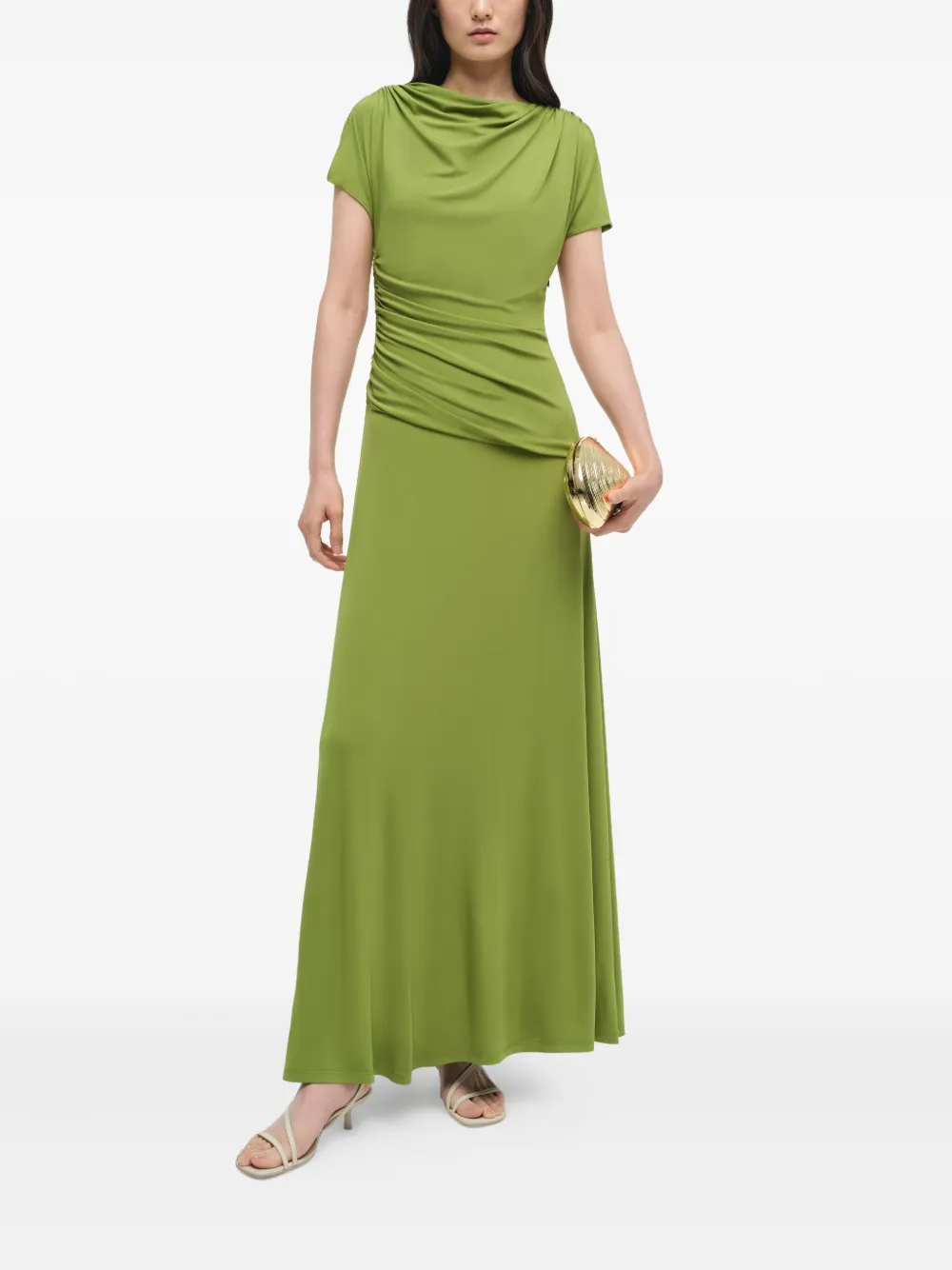 Simkhai Shanelle jersey midi-jurk met col Groen