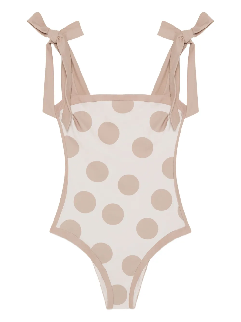 Simkhai polka-dot tie-detail swimsuit | Neutrals | Image 1